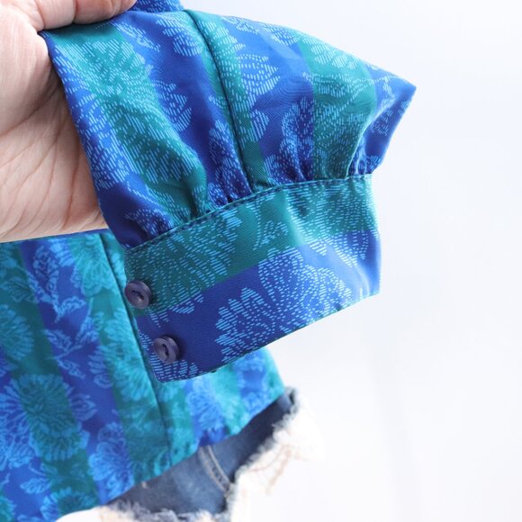 Vintage | Pendleton Satin Long Sleeve Button Down Shirt 14 1980's - Picture 3 of 6